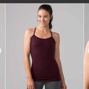 Lululemon burgundy power y tank